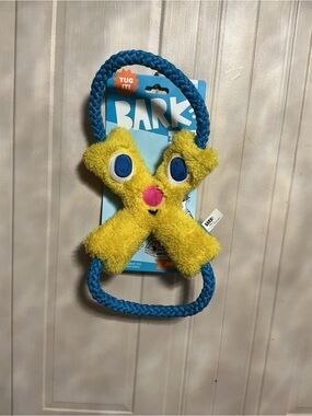 BRAND NEW BARK BOX DOG TOY TUG ROPE SQUEAKY New 14”